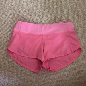 Neon Pink Lululemon Speed Shorts
